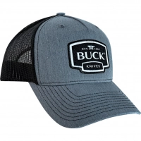 Бейсболка Buck Gray Logo Patch Cap, серо-черная купить в 