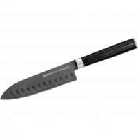 Кухонный нож сантоку Samura Mo-V Stonewash 138 мм, сталь AUS-8, рукоять G10 купить в 