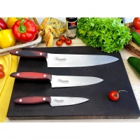 Набор из 3-х кухонных ножей Alexander AUS-8 Satin, Kizlyar Supreme купить в Перми